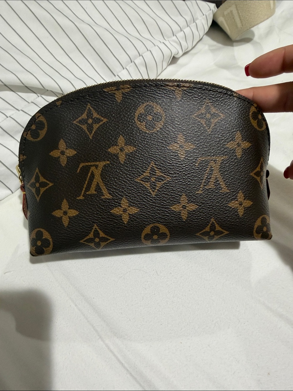 Louis Vuitton Monogram Cosmetic Pouch in Brown and Tan